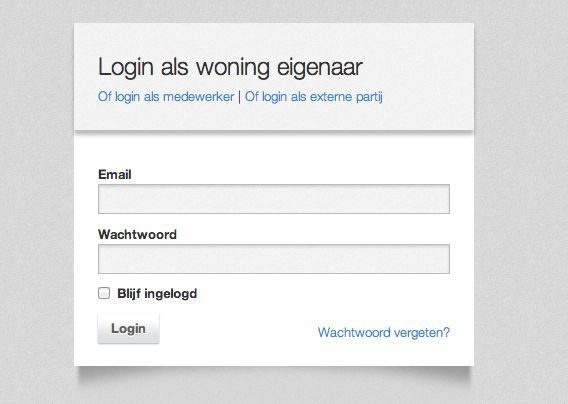 Inloggen voor eigenaren