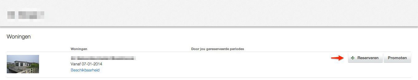 Promoten en reserveren voor eigenaren