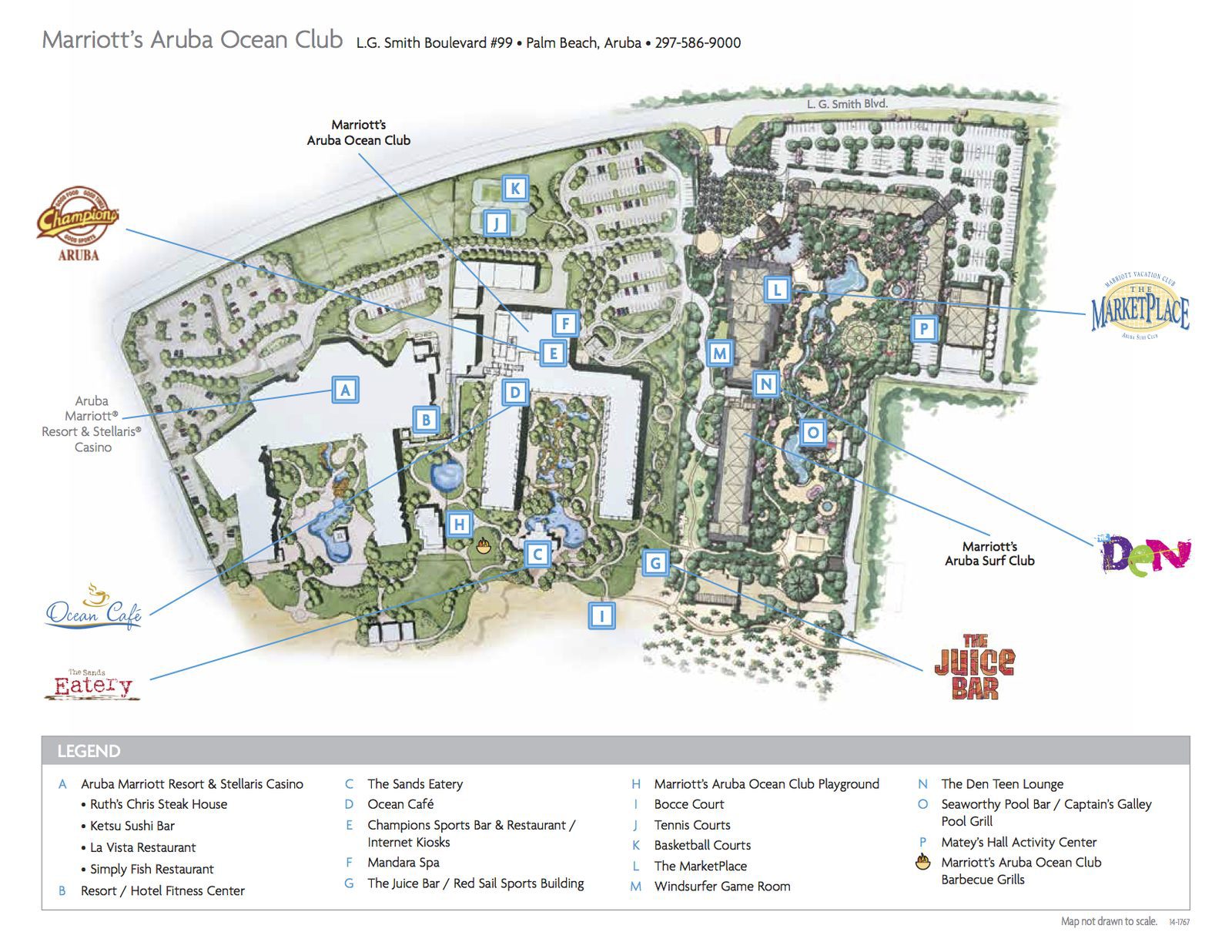 Aruba Ocean Club map