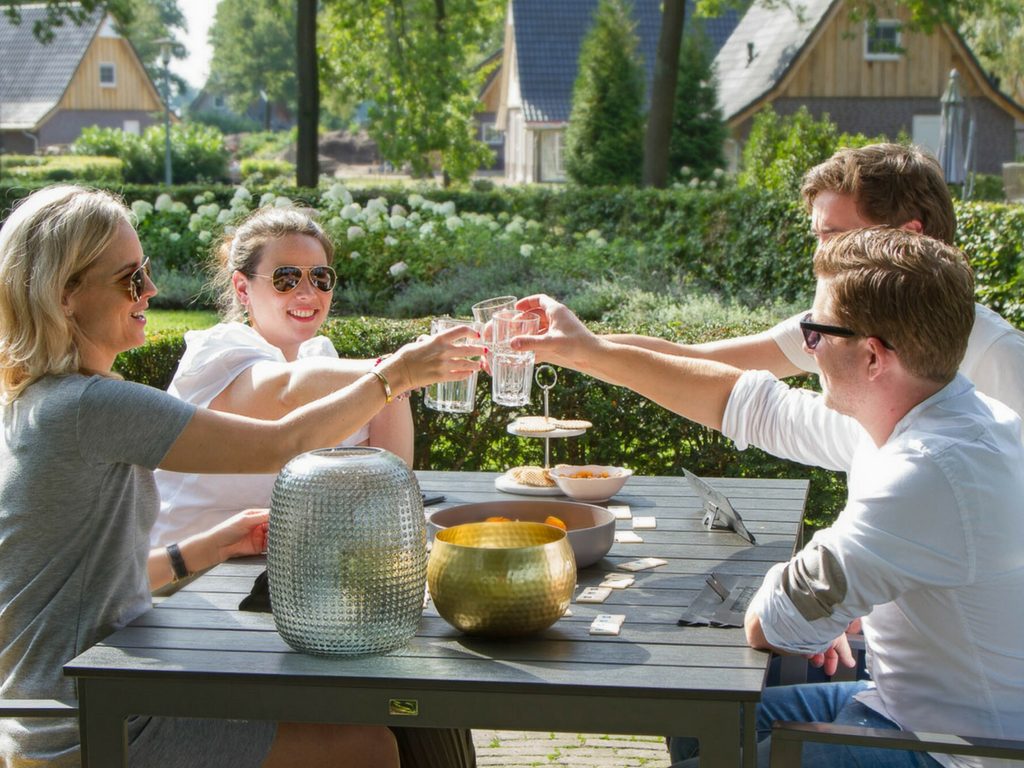 Proosten op het terras van uw vakantievilla op Hof van Salland
