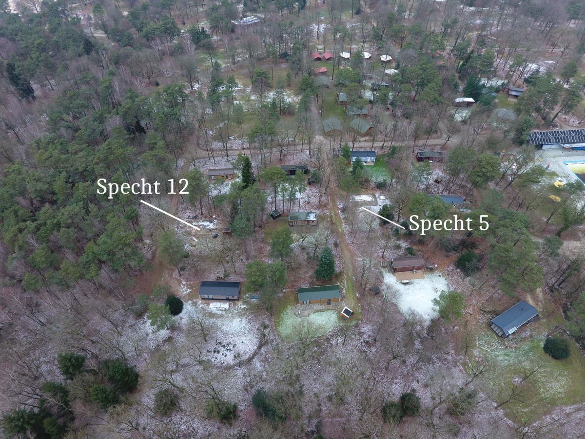 Stacaravans specht luchtfoto