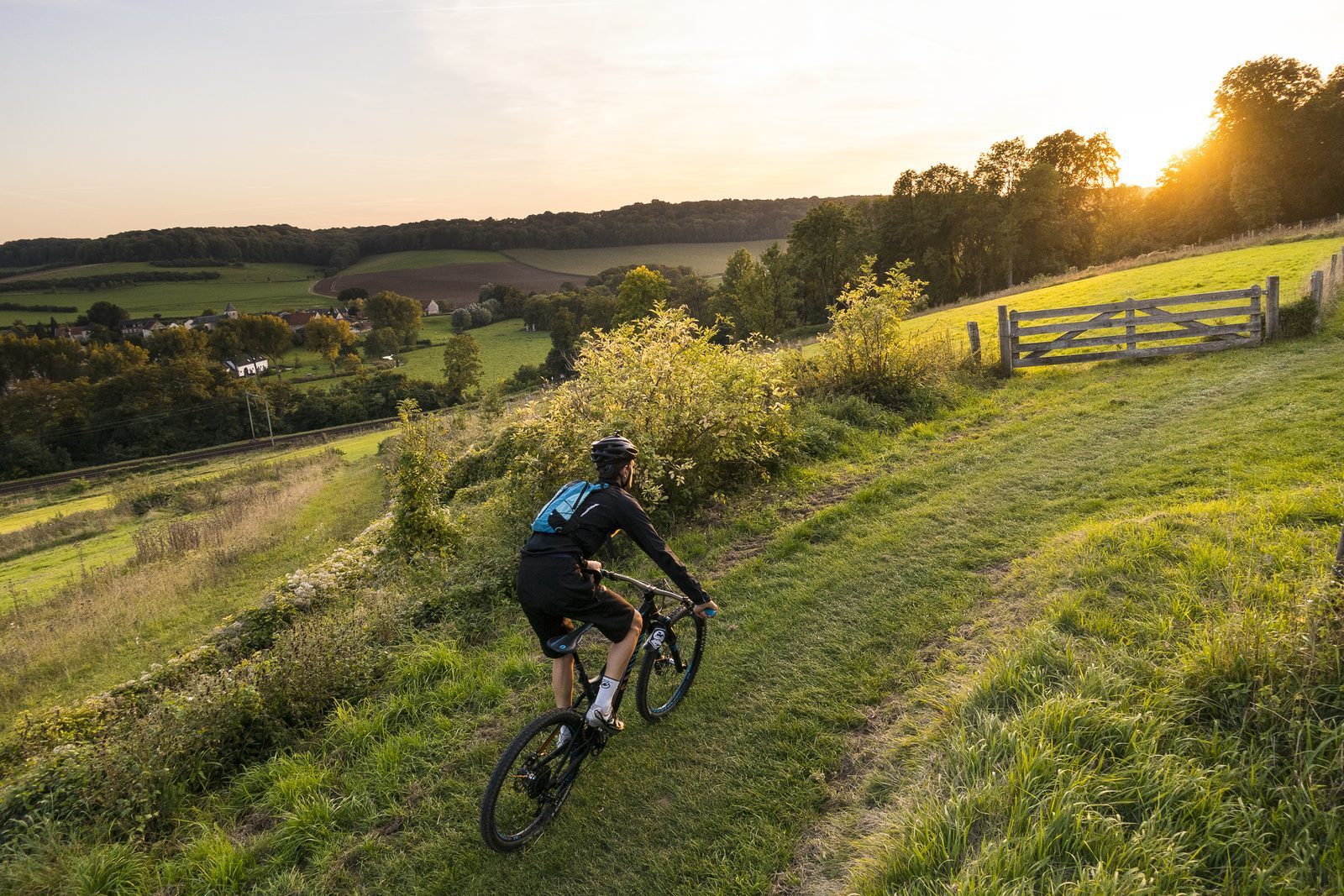 Cycling in the hilly landscape