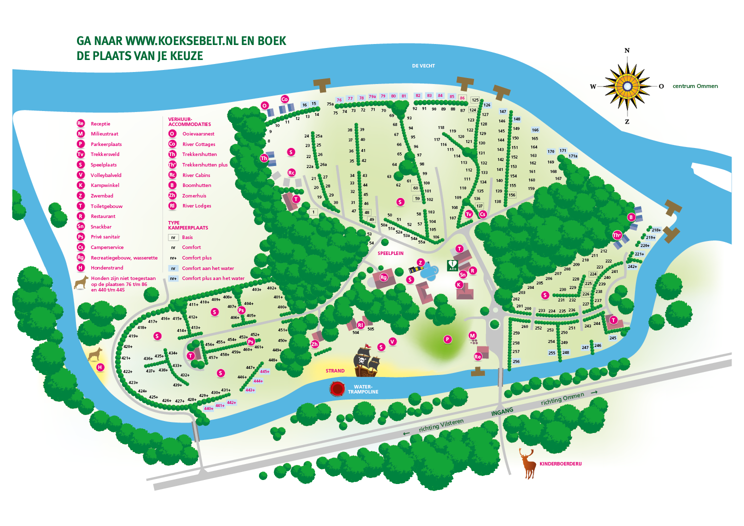 Campingplatz de Koeksebelt Ommen Karte 2018