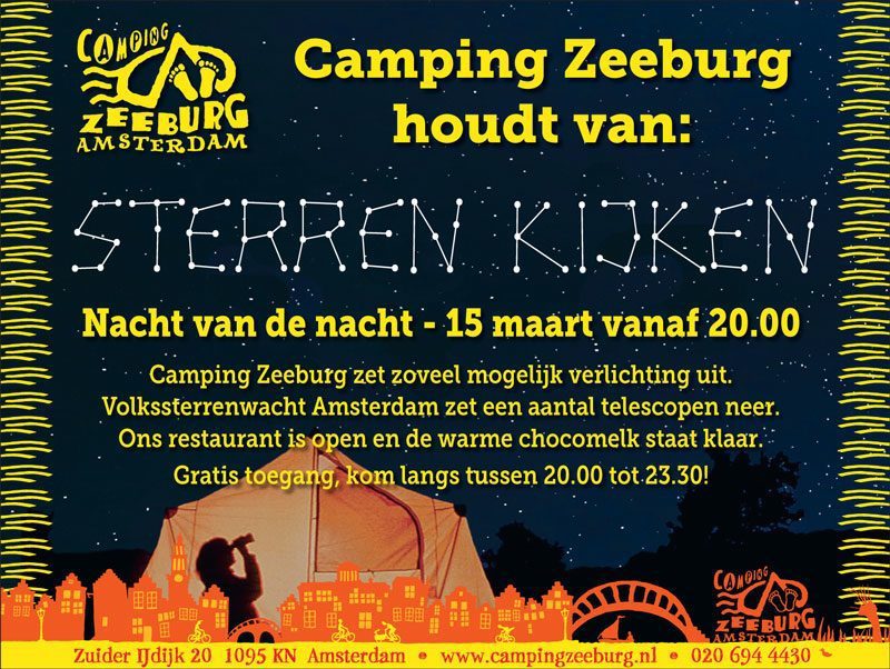 sterren kijken op camping zeeburg