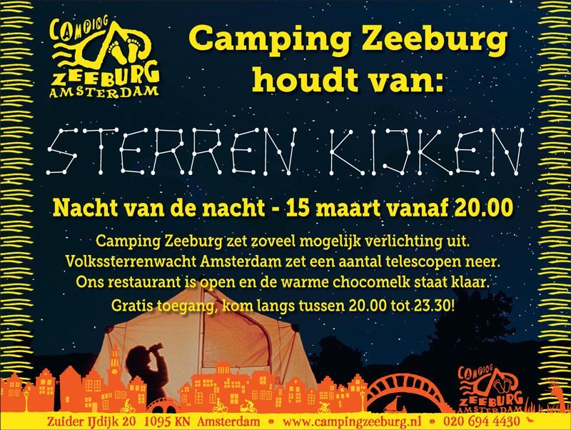 Sternenbeobachtung auf dem Campingplatz Zeeburg