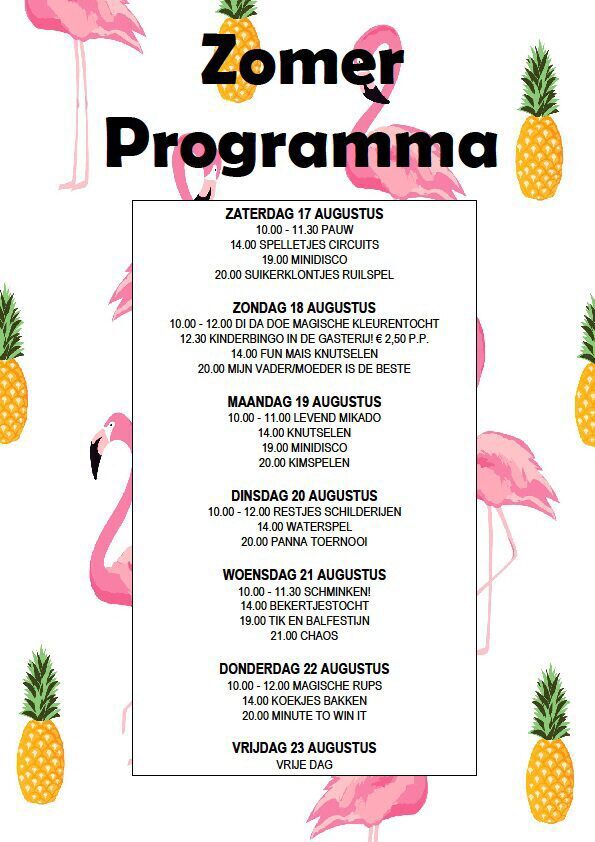 Zomerprogramma