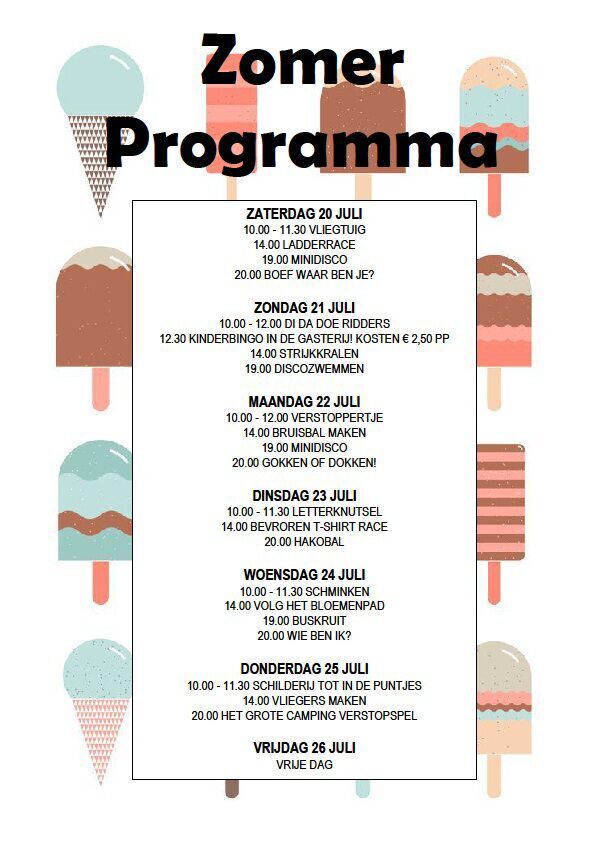 Zomerprogramma