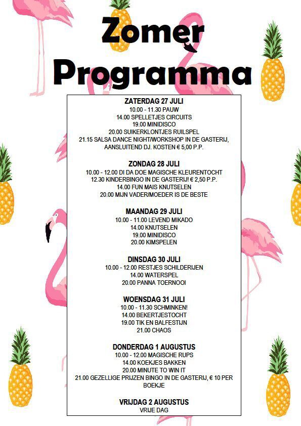 Zomerprogramma