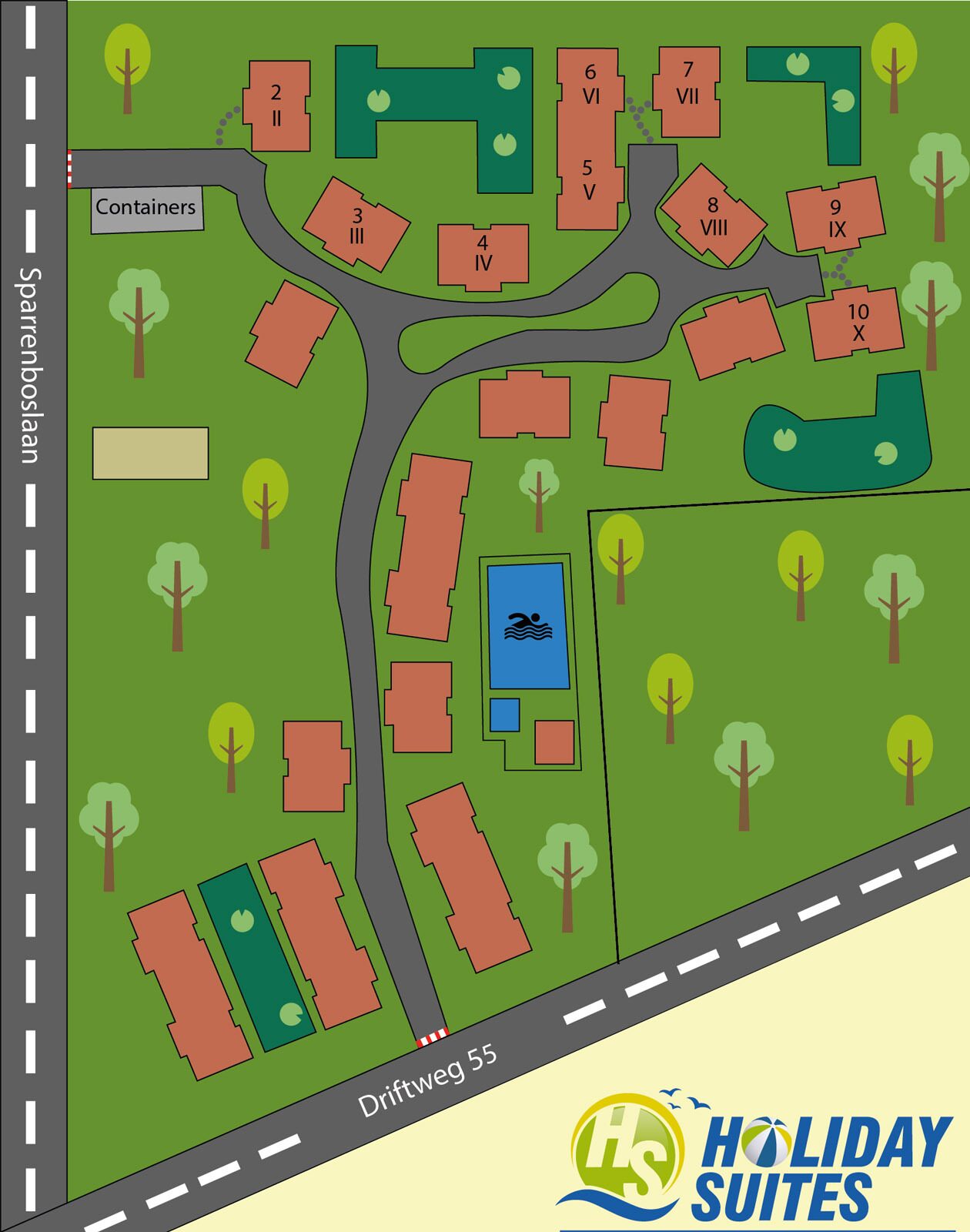 La disposition de Holiday Suites Le Coq