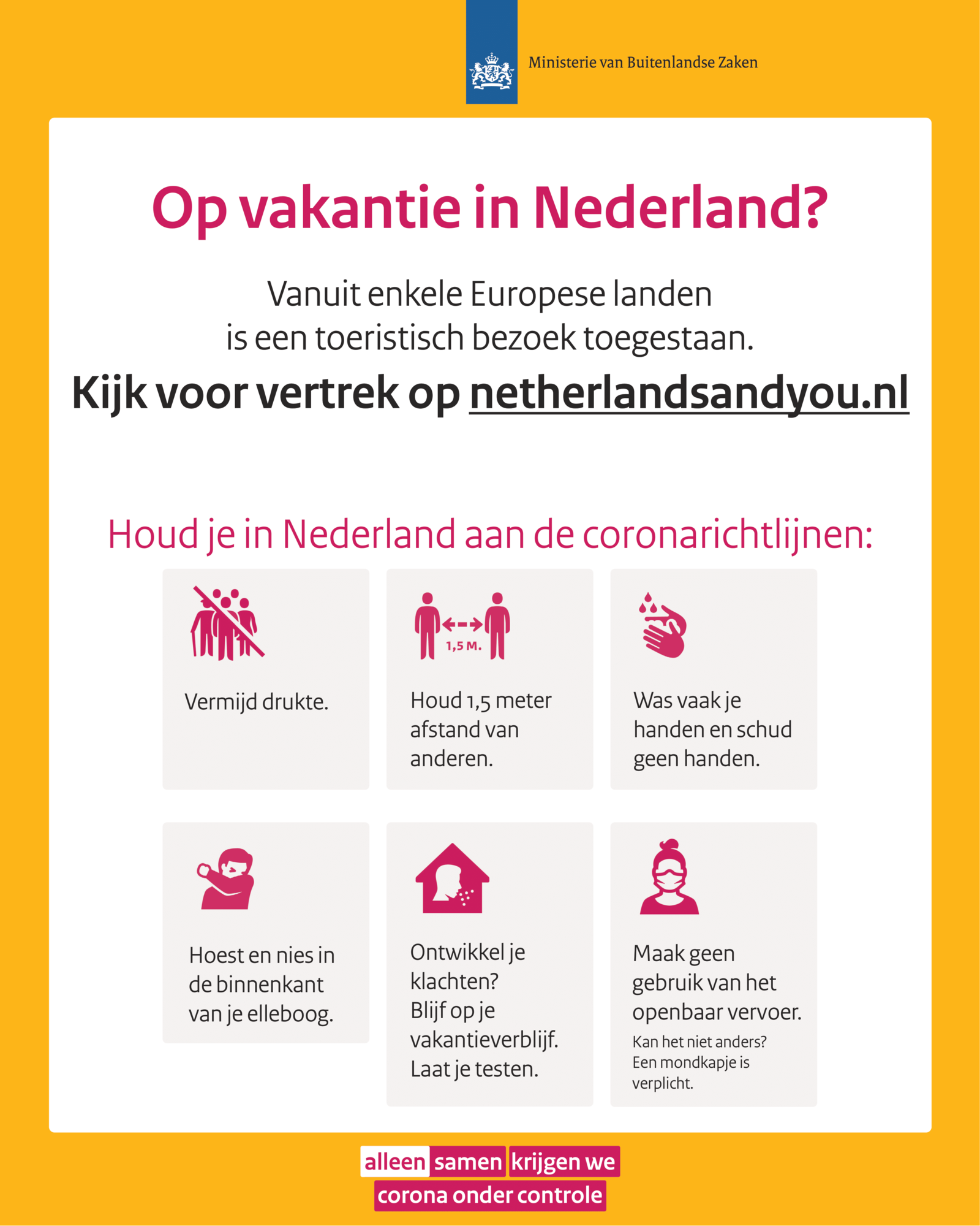 Maatregelen vakantie